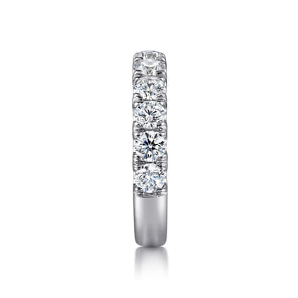 Portofino - 14K White Gold 11 Stone French Pave Set Diamond Wedding Band