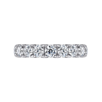 Portofino - 14K White Gold 11 Stone French Pave Set Diamond Wedding Band