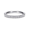 Straight Wedding Ring in 14k White Gold with Round Natural Diamond at Gabriel & Co.