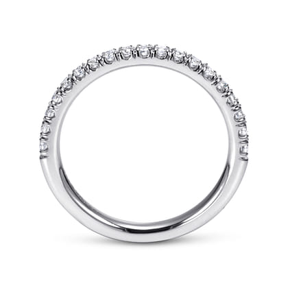 Portofino - 14K White Gold French Pave Diamond Wedding Band