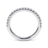 Straight Wedding Ring in 14k White Gold with Round Natural Diamond at Gabriel & Co.