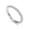 Straight Wedding Ring in 14k White Gold with Round Natural Diamond at Gabriel & Co.