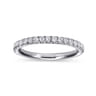 Straight Wedding Ring in 14k White Gold with Round Natural Diamond at Gabriel & Co.
