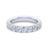 Straight Wedding Ring in 14k White Gold with Round Natural Diamond at Gabriel & Co.
