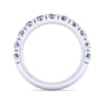 Straight Wedding Ring in 14k White Gold with Round Natural Diamond at Gabriel & Co.