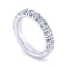 Straight Wedding Ring in 14k White Gold with Round Natural Diamond at Gabriel & Co.