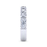 Straight Wedding Ring in 14k White Gold with Round Natural Diamond at Gabriel & Co.