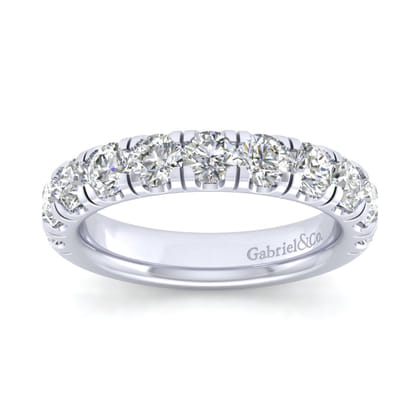 Portofino - 14K White Gold Round 11 Stone Diamond Anniversary Band