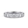 Straight Wedding Ring in 14k White Gold with Round Natural Diamond at Gabriel & Co.