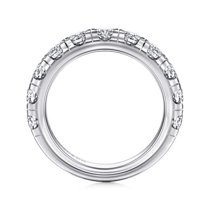 Portofino - 14K White Gold Round 11 Stone Diamond Anniversary Band