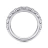 Straight Wedding Ring in 14k White Gold with Round Natural Diamond at Gabriel & Co.