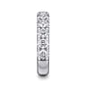 Straight Wedding Ring in 14k White Gold with Round Natural Diamond at Gabriel & Co.