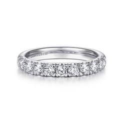Portofino - 14K White Gold Round 11 Stone Diamond Anniversary Band