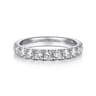 Straight Wedding Ring in 14k White Gold with Round Natural Diamond at Gabriel & Co.