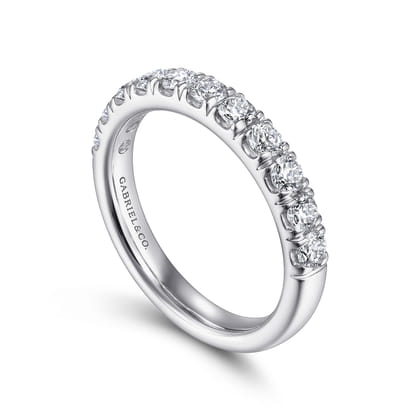Portofino - 14K White Gold Round 11 Stone Diamond Anniversary Band
