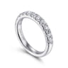 Straight Wedding Ring in 14k White Gold with Round Natural Diamond at Gabriel & Co.