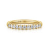 Straight Wedding Ring in 14k Yellow Gold with Round Natural Diamond at Gabriel & Co.