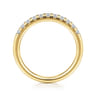Straight Wedding Ring in 14k Yellow Gold with Round Natural Diamond at Gabriel & Co.
