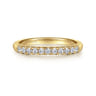 Straight Wedding Ring in 14k Yellow Gold with Round Natural Diamond at Gabriel & Co.