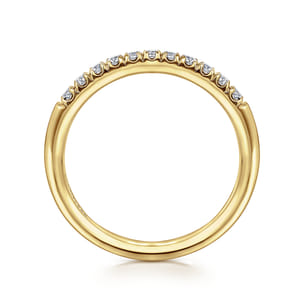 Portofino - 14K Yellow Gold 11 Stone French Pave Diamond Wedding Band