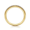 Straight Wedding Ring in 14k Yellow Gold with Round Natural Diamond at Gabriel & Co.