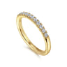 Straight Wedding Ring in 14k Yellow Gold with Round Natural Diamond at Gabriel & Co.