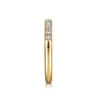 Straight Wedding Ring in 14k Yellow Gold with Round Natural Diamond at Gabriel & Co.