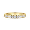Straight Wedding Ring in 14k Yellow Gold with Round Natural Diamond at Gabriel & Co.