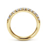 Straight Wedding Ring in 14k Yellow Gold with Round Natural Diamond at Gabriel & Co.