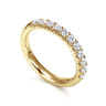 Straight Wedding Ring in 14k Yellow Gold with Round Natural Diamond at Gabriel & Co.