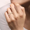 Straight Wedding Ring in 14k Yellow Gold with Round Natural Diamond at Gabriel & Co.