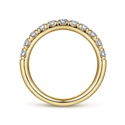 Portofino - 14K Yellow Gold 11 Stone French Pave Diamond Wedding Band