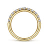Straight Wedding Ring in 14k Yellow Gold with Round Natural Diamond at Gabriel & Co.