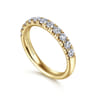 Straight Wedding Ring in 14k Yellow Gold with Round Natural Diamond at Gabriel & Co.