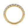 Straight Wedding Ring in 14k Yellow Gold with Round Natural Diamond at Gabriel & Co.