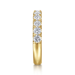 Portofino - 14K Yellow Gold 11 Stone French Pave Diamond Wedding Band