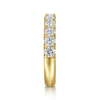 Portofino - 14K Yellow Gold 11 Stone French Pave Diamond Wedding Band