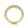 Straight Wedding Ring in 14k Yellow Gold with Round Natural Diamond at Gabriel & Co.