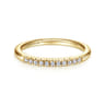 Straight Wedding Ring in 14k Yellow Gold with Round Natural Diamond at Gabriel & Co.