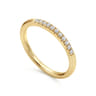 Straight Wedding Ring in 14k Yellow Gold with Round Natural Diamond at Gabriel & Co.