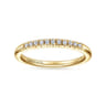 Straight Wedding Ring in 14k Yellow Gold with Round Natural Diamond at Gabriel & Co.