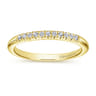 Straight Wedding Ring in 14k Yellow Gold with Round Natural Diamond at Gabriel & Co.
