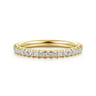 Straight Wedding Ring in 14k Yellow Gold with Round Natural Diamond at Gabriel & Co.