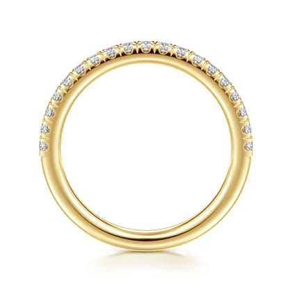 Portofino - 14K Yellow Gold French Pave Diamond Anniversary Band