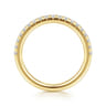 Straight Wedding Ring in 14k Yellow Gold with Round Natural Diamond at Gabriel & Co.