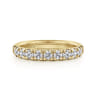 Straight Wedding Ring in 14k Yellow Gold with Round Natural Diamond at Gabriel & Co.