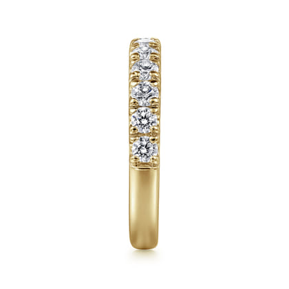 Portofino - 14K Yellow Gold French Pave Set Diamond Wedding Band