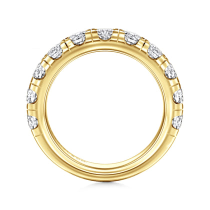 Portofino - 14K Yellow Gold Round 11 Stone Diamond Anniversary Band