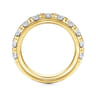 Straight Wedding Ring in 14k Yellow Gold with Round Natural Diamond at Gabriel & Co.