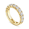 Straight Wedding Ring in 14k Yellow Gold with Round Natural Diamond at Gabriel & Co.